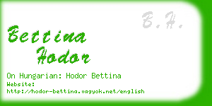 bettina hodor business card